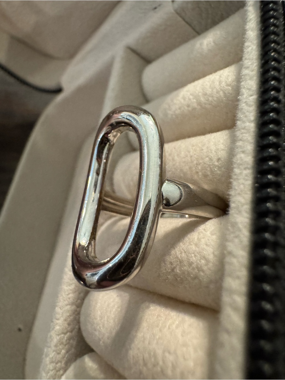 Sterling Silver Open Oval Statement Ring - Silver 925 Size 7 NWOT - Picture 3 of 9